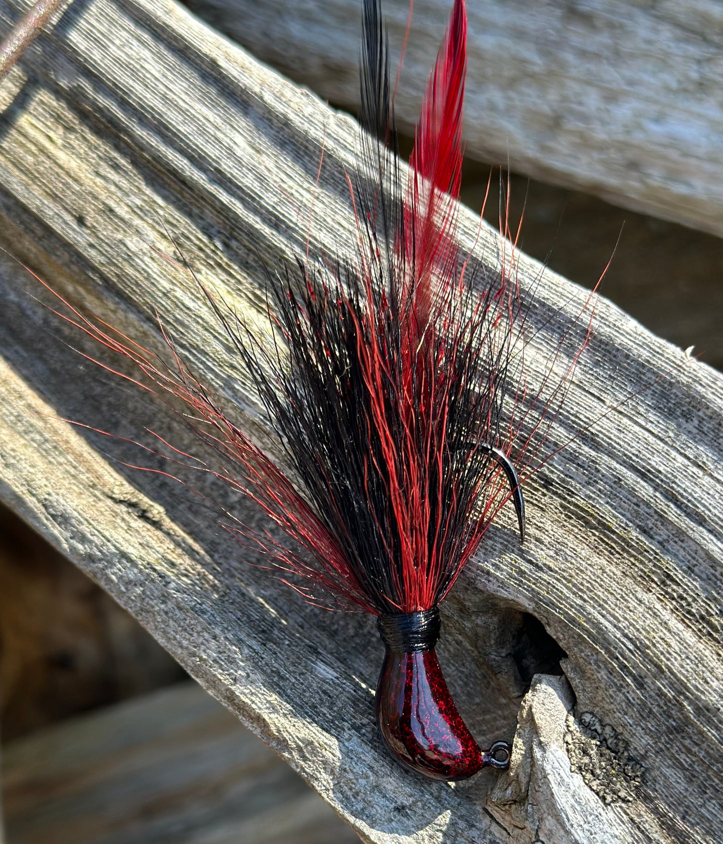 3/8oz Red/Black Bucktail Jig