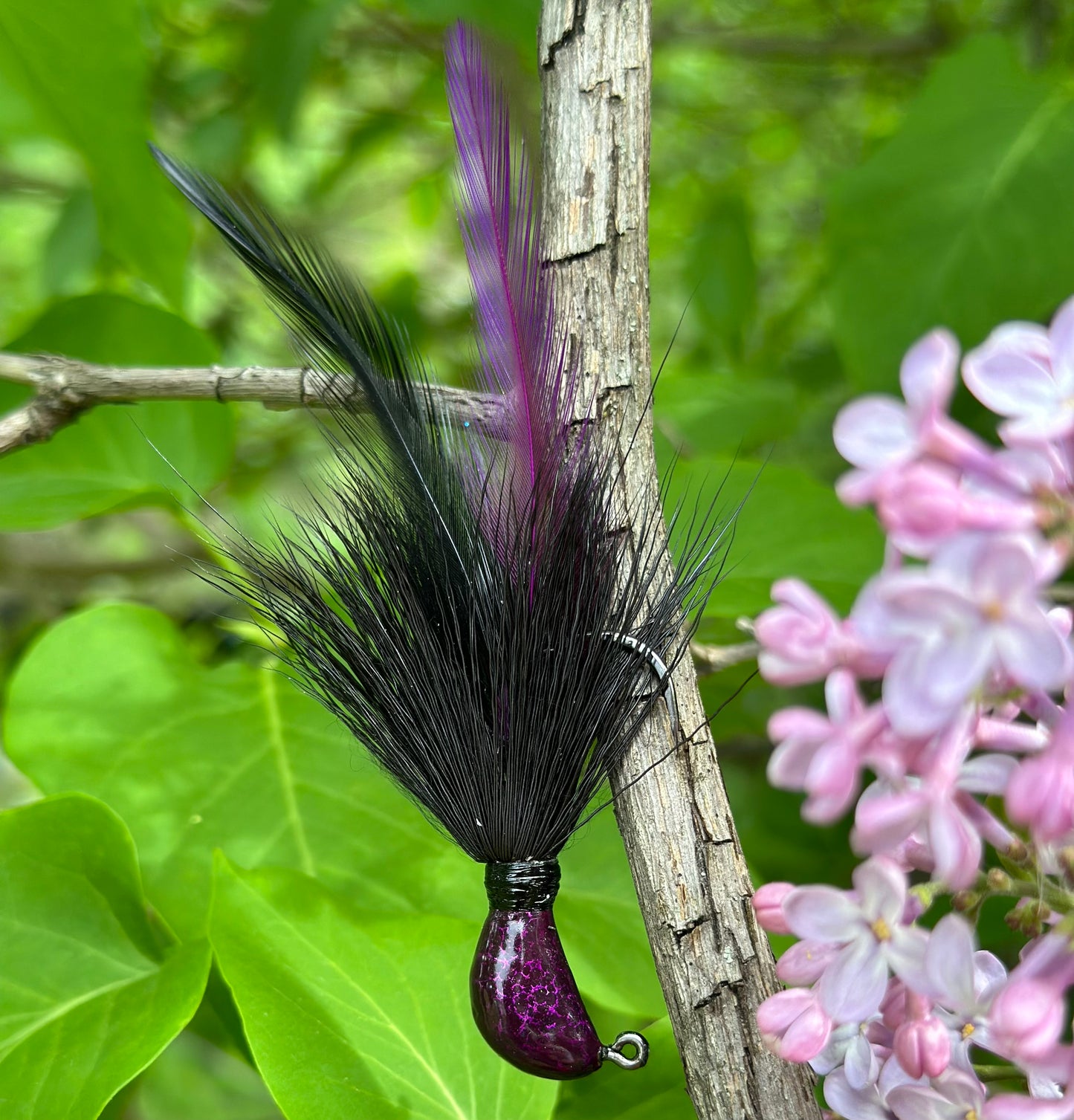 3/8oz Black/Purple Bucktail Jig