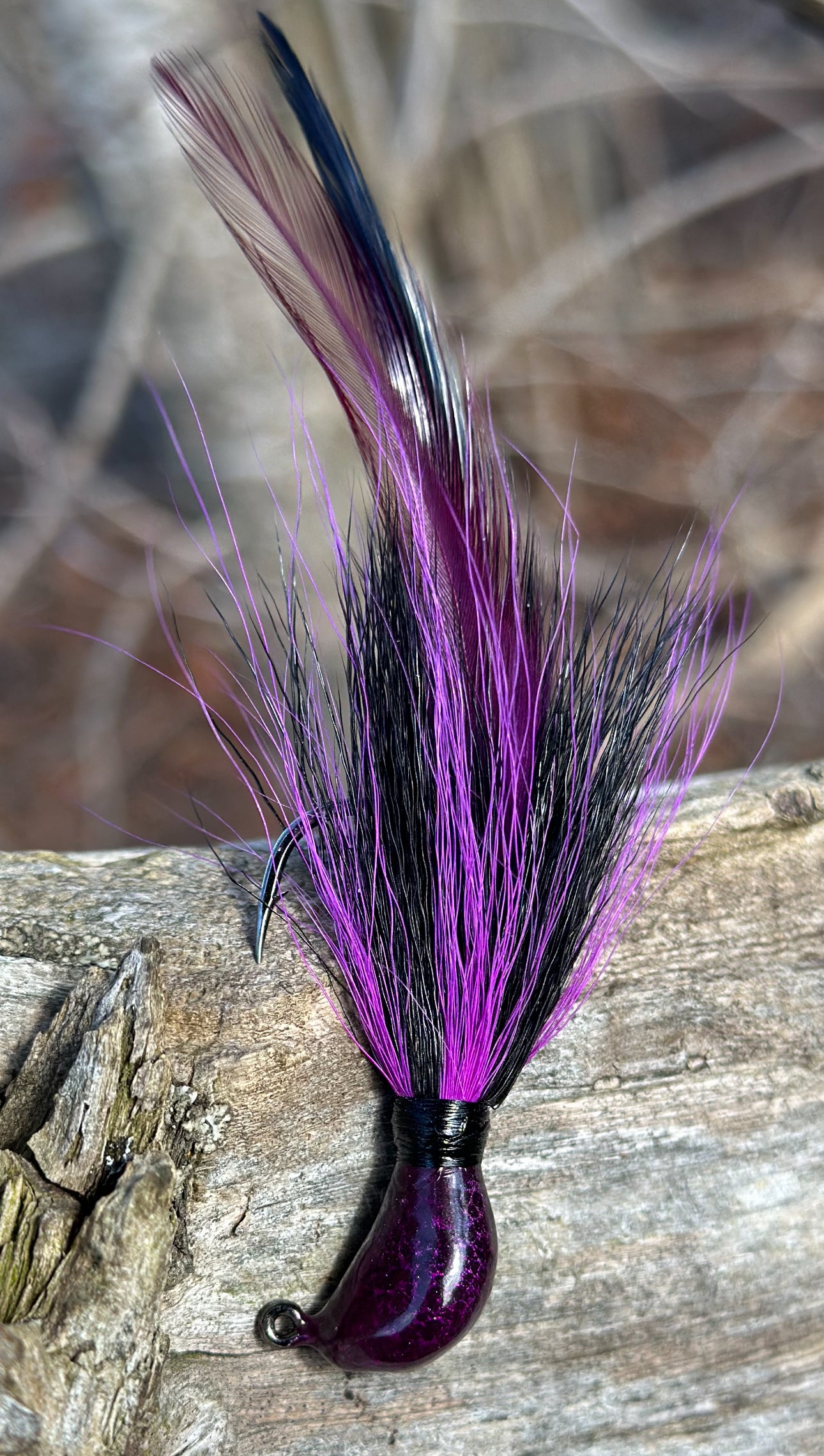 1/4oz Purple/Black Bucktail Jig